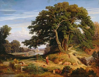 Der verlorene Sohn beobachtet die Schweine